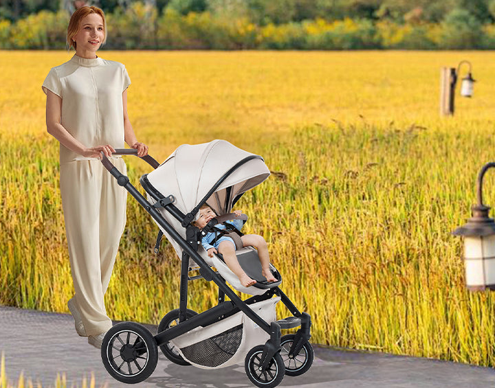 Super Shock Absorption, Like Walking on the Ground! 516 Strollers for Baby's Protection