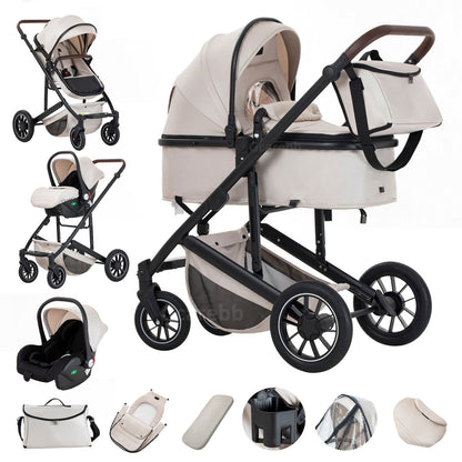 Foldable Portable Infant Stroller with Adjustable Handle for 0-4 Newborn