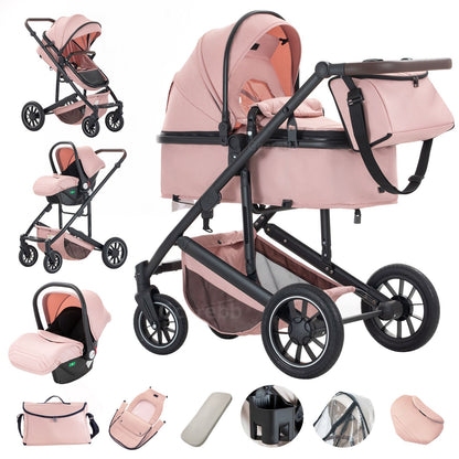 Foldable Portable Infant Stroller with Adjustable Handle for 0-4 Newborn